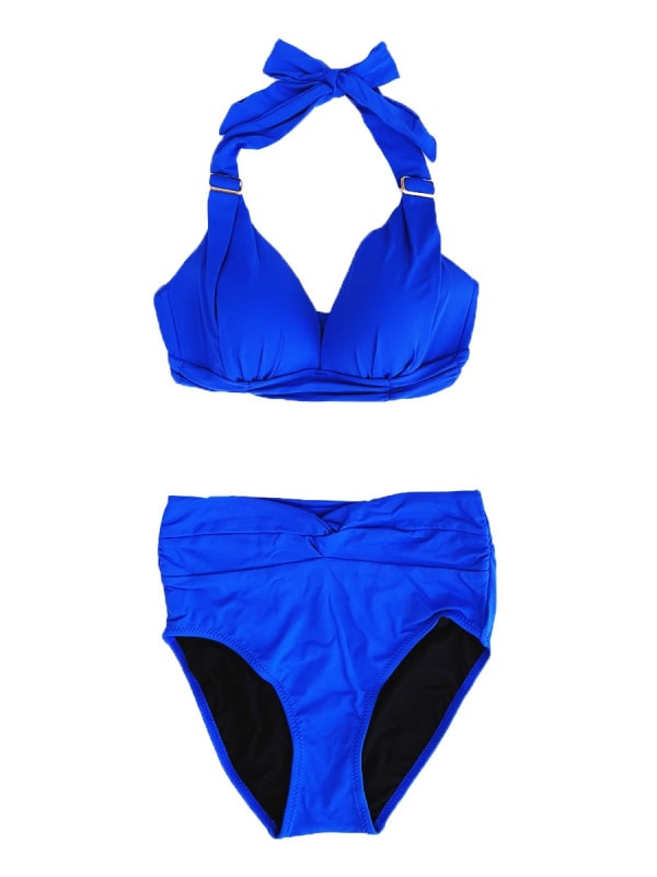 【新作】無地サッシュホルターネックハイウエストビキニ【E～Fカップ】(258053)