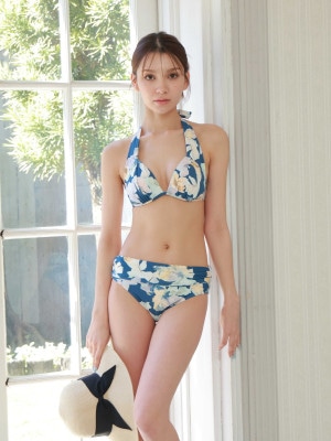 無地サッシュホルターネックビキニ【A～Dカップ】(245027)｜MIULAN