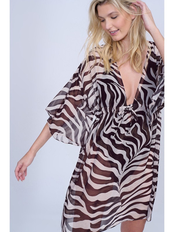 ゼブラ柄リゾートガウン WILDEST DREAMS 25WD(gottex)