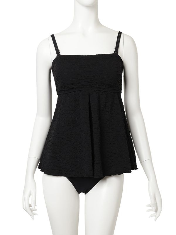 ジャガード素材ベアトップキャミソールビキニ/キャミキニ(255028)