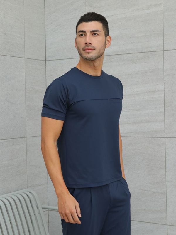 【メンズ新作リゾートウェア】UVカット無地メンズTシャツ(266300)