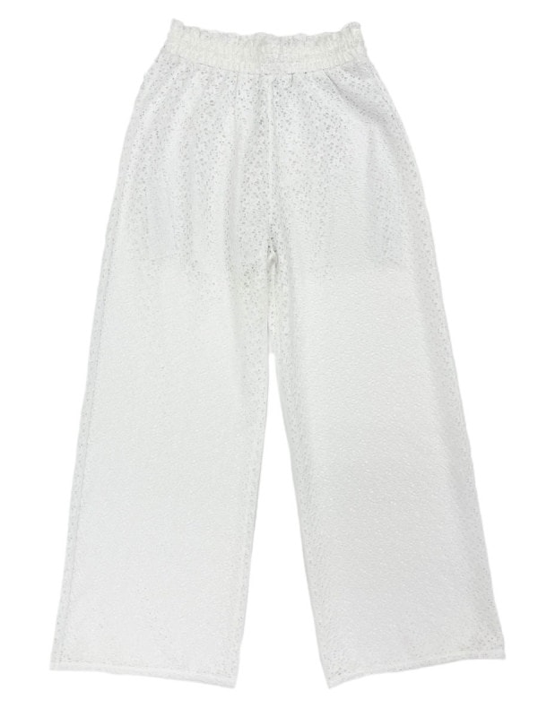 【新作】無地レース素材ロングパンツ(258402)