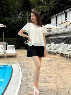 水際着】UVカット無地Tシャツブラ水着/トップス(243124)｜MIULAN TOKYO