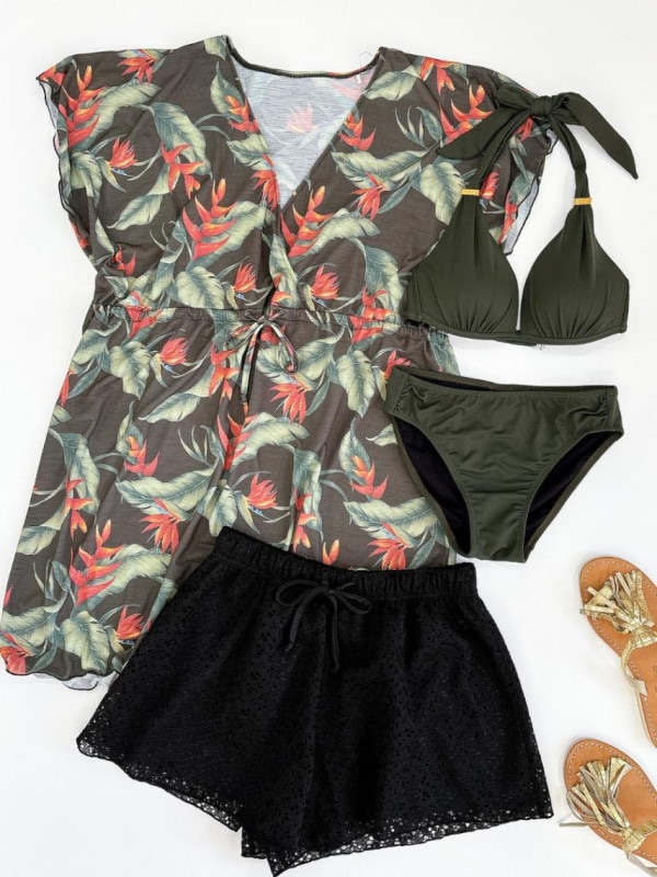 トロピカル柄チュニック/プルオーバー(245005)