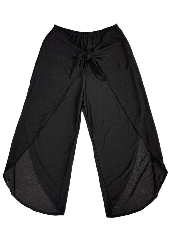 無地ラップ風ロングパンツ(245412)