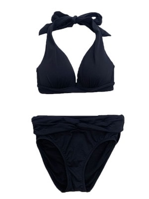 無地サッシュホルターネックビキニ【E～Fカップ】(235016)｜MIULAN