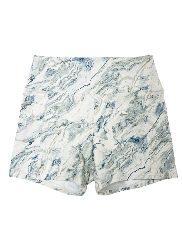 マーブル柄バイカー丈/ショートレギンス(243028)