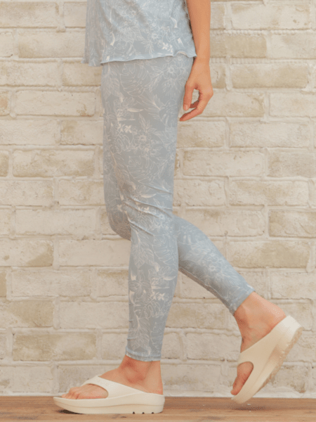 線画フラワープレーンレギュラーレギンス(243034)