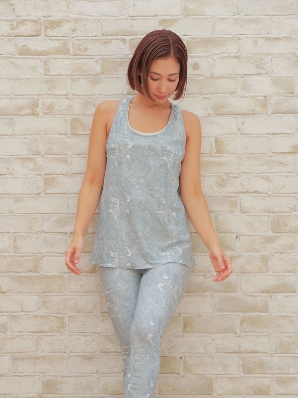 線画フラワーレイヤードタンクブラトップス(243032)