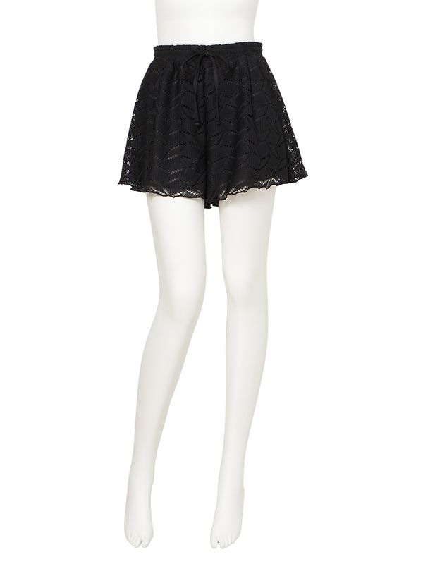 無地レースショートパンツ(265406)