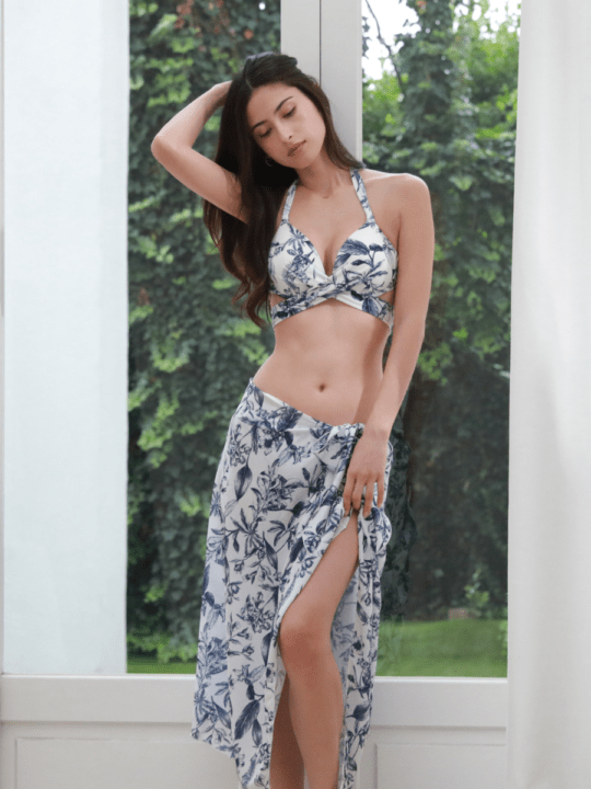 【新作水着】ハーバルボタニカル柄クロッシーワイヤービキニ【Gカップ】(268010)