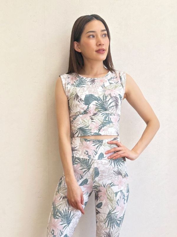 ボタニカルフラワー柄プチスリーブブラ(263054)