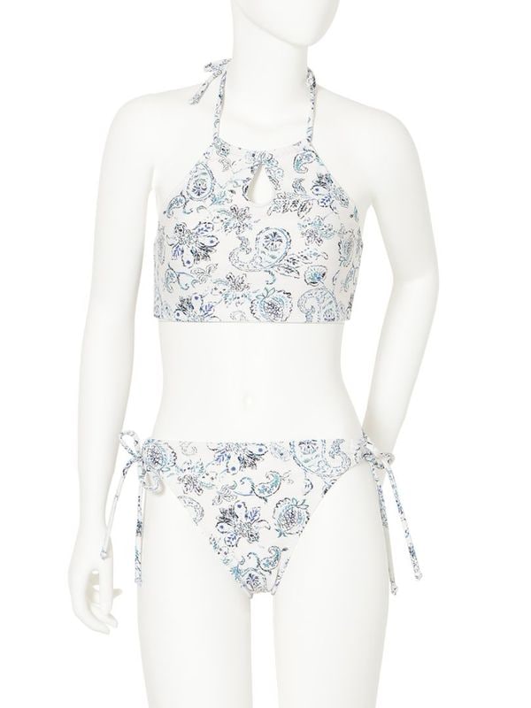 【新作水着】エキゾチックペイズリー柄ハイネックビキニ(268023)