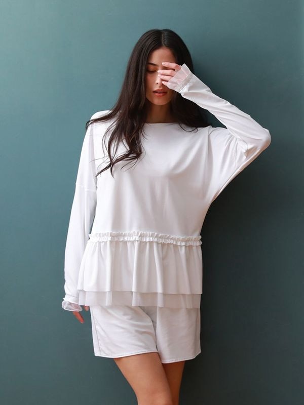 UVカットフレアロングTシャツ/ラッシュガード【UVbect】(265413)