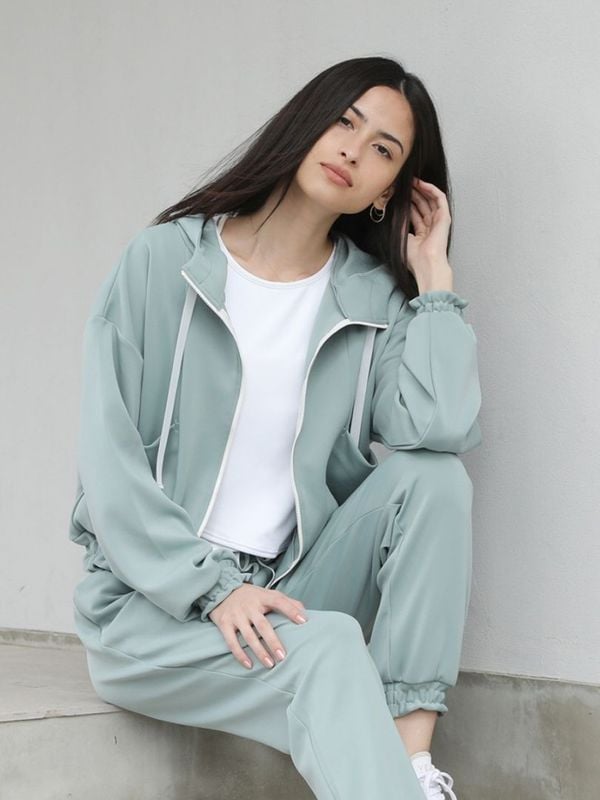 ★予約★ライトダンボールニットクロップド丈パーカー【UVbect】(263067)