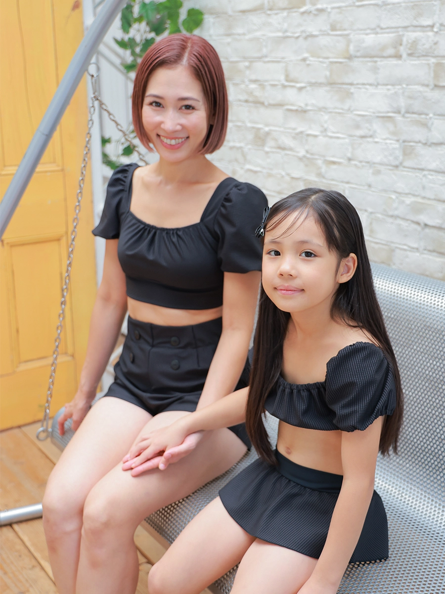 バックリボンパフスリーブワンピ見えビキニ(248007)｜MIULAN TOKYO公式通販