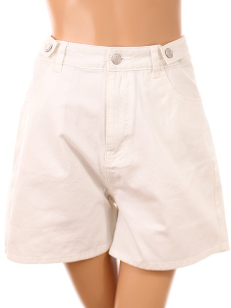 ゆったりシルエットハイウエストデニムショートパンツ(228404)｜MIULAN