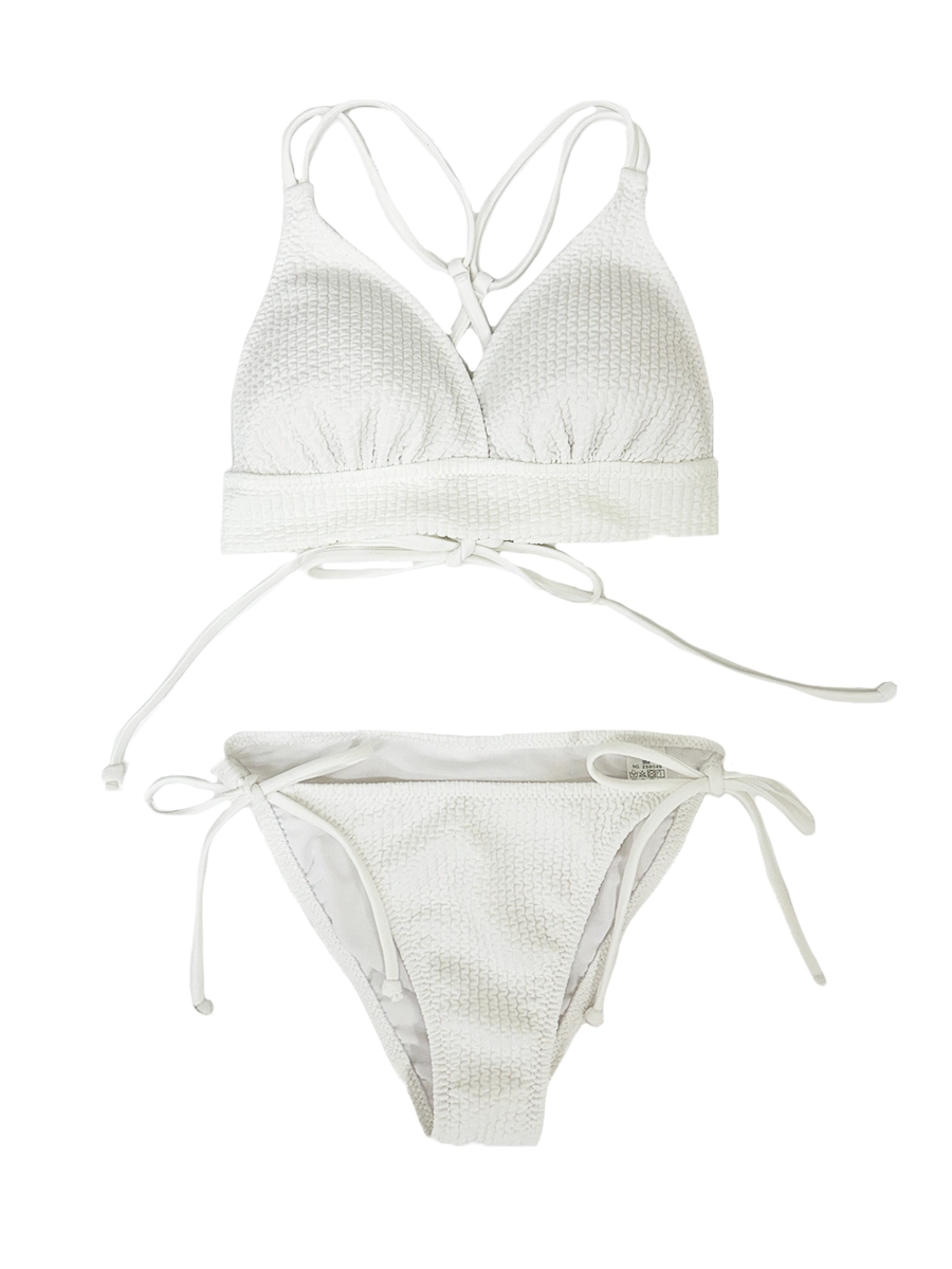 新作】ワッフルニット素材クロス三角ビキニ(258045)｜MIULAN TOKYO公式通販