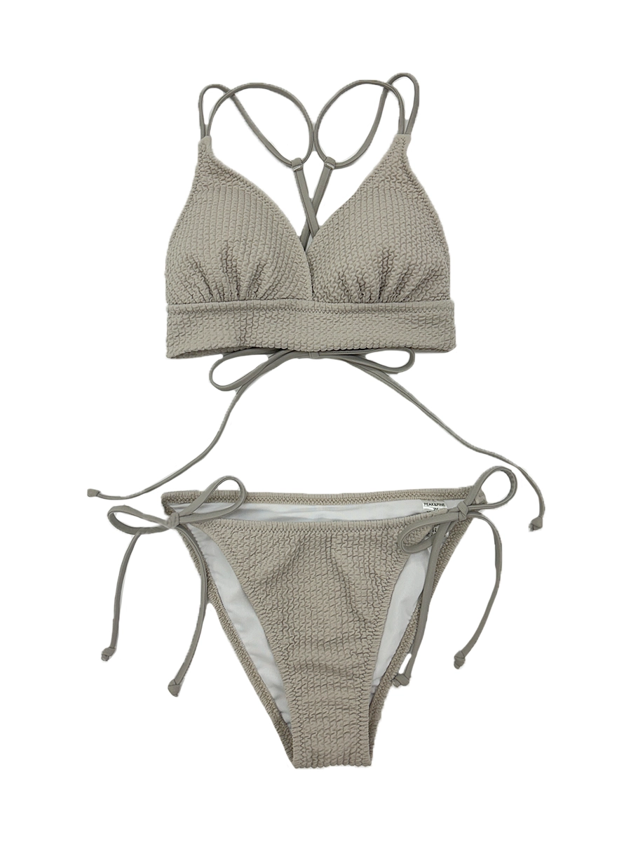 新作】ワッフルニット素材クロス三角ビキニ(258045)｜MIULAN TOKYO公式通販