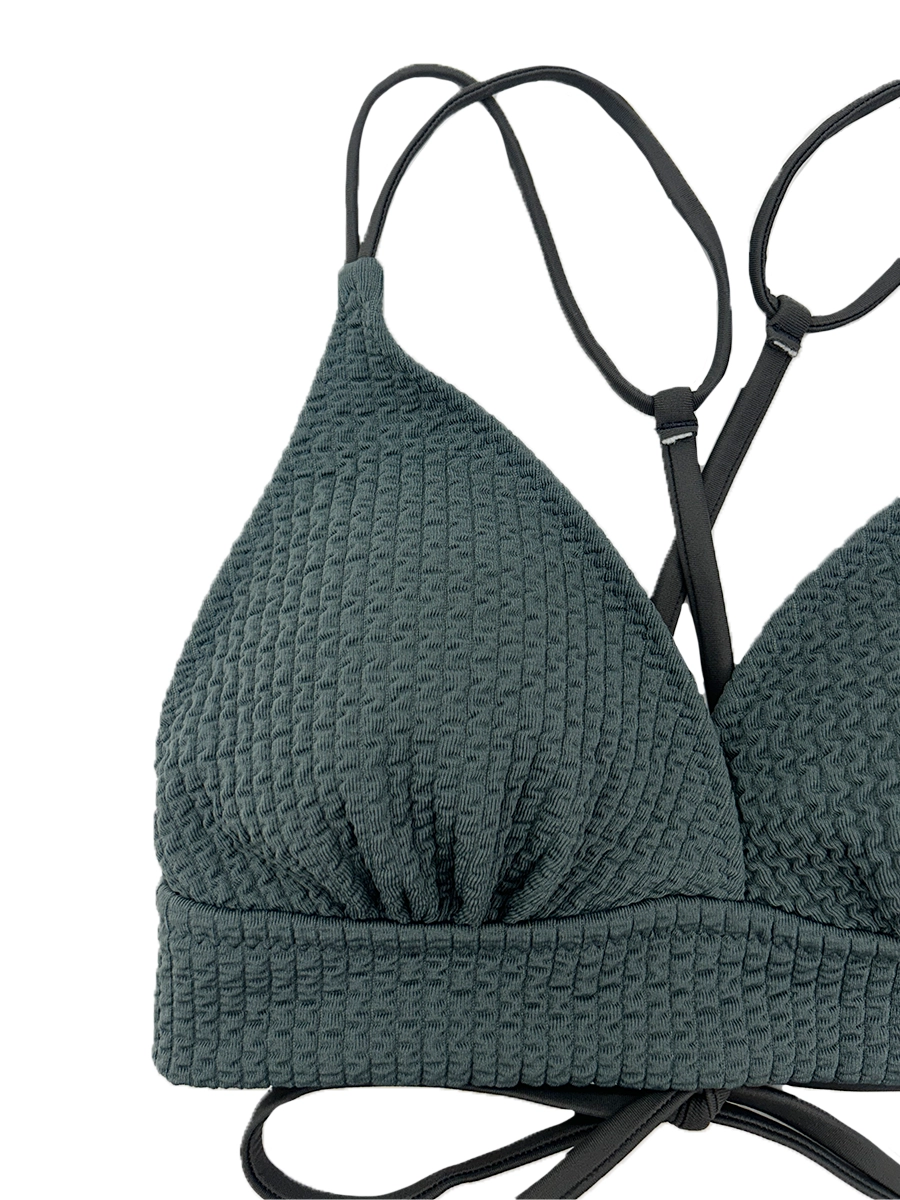 新作】ワッフルニット素材クロス三角ビキニ(258045)｜MIULAN TOKYO公式通販