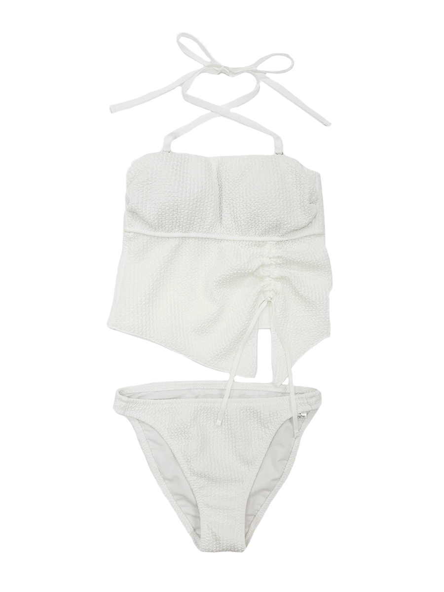 新作】ワッフルニット素材ベアトップビキニ/ベアキニ(258044)｜MIULAN