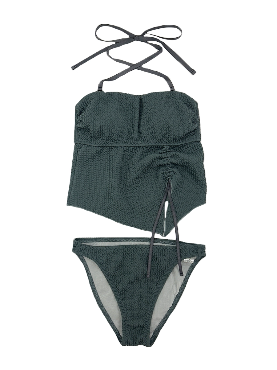 【新品、未使用】PEAK&PINE ワッフルニット素材ベアトップビキニ　9M 新作】ワッフルニット素材ベアトップビキニ/ベアキニ(258044)｜MIULAN
