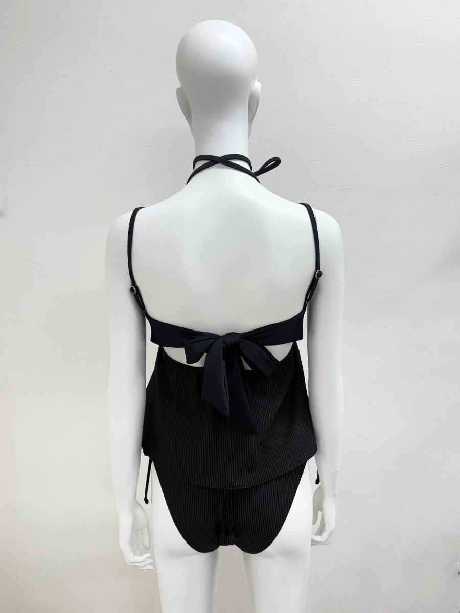 無地チョーカー風リボンベアトップビキニ/ベアキニ(258042)｜MIULAN