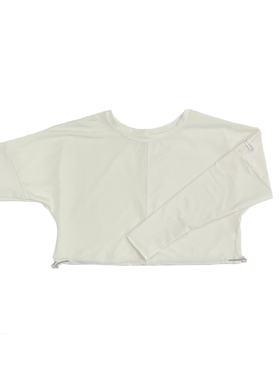 ECO BLUE】エコ素材ストレッチクロップド丈トップス(243045)｜MIULAN