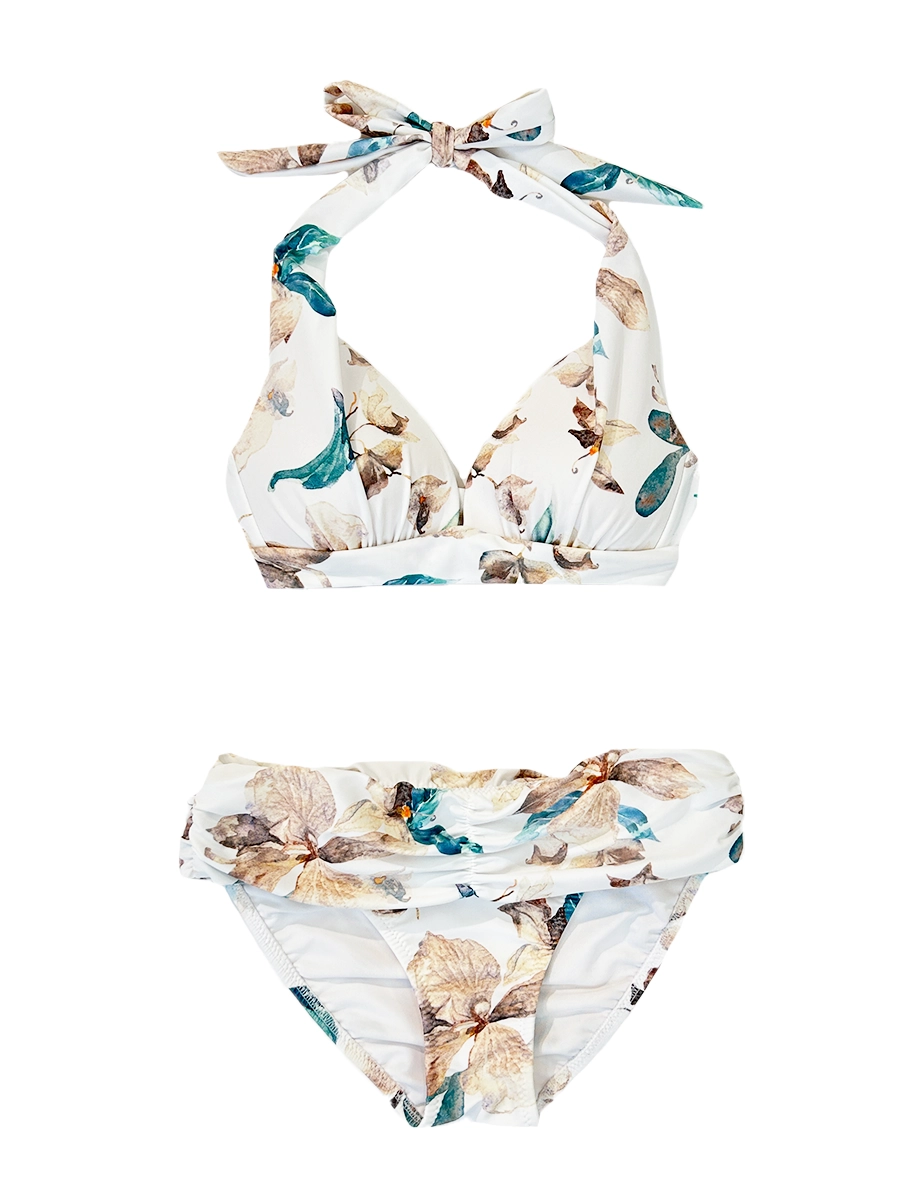 ラグジィフラワーサッシュホルターネックビキニ(245019)9M,11L luxury