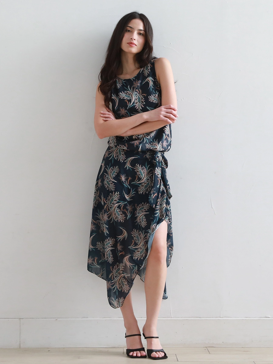 オリエンタルフラワー柄オールインワン水着(255005)｜MIULAN TOKYO公式通販