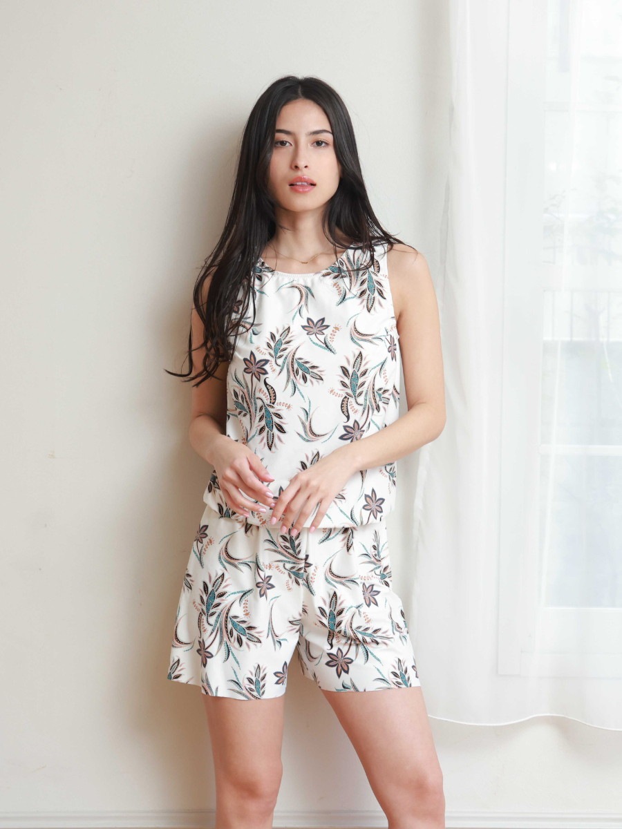 オリエンタルフラワー柄オールインワン水着(255005)｜MIULAN TOKYO公式通販