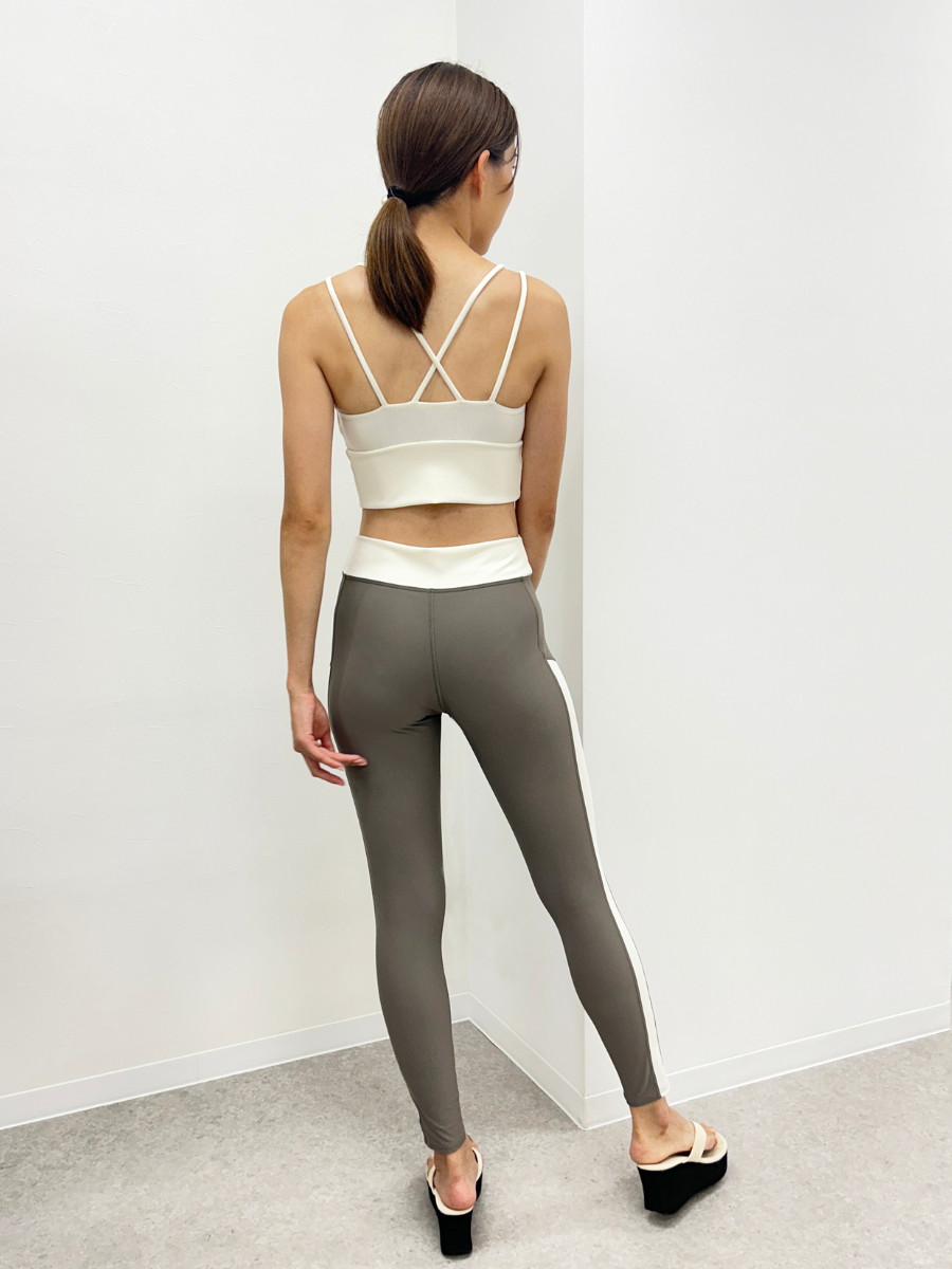 バイカラー異素材ミックスデザインレギンス(253009)｜MIULAN TOKYO公式通販