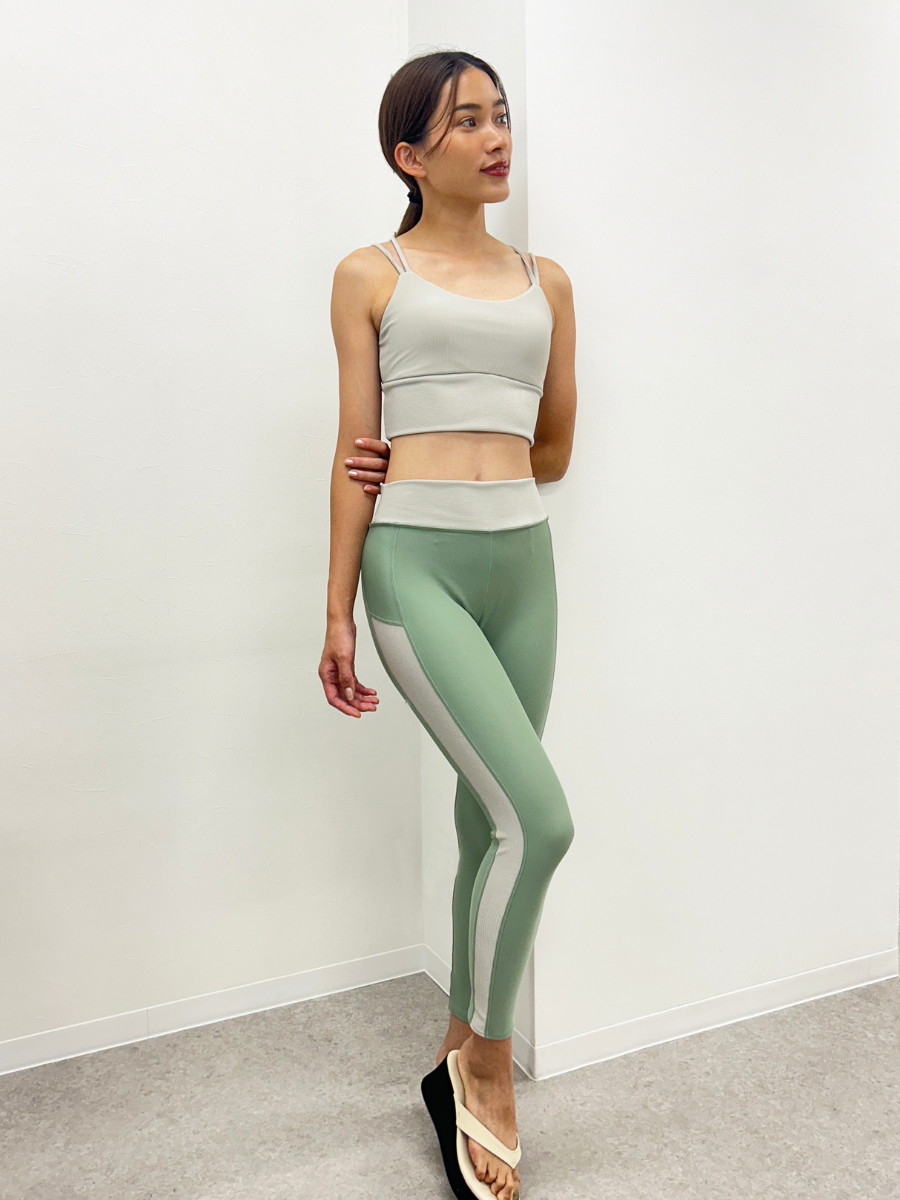 バイカラー異素材ミックスデザインレギンス(253009)｜MIULAN TOKYO公式通販