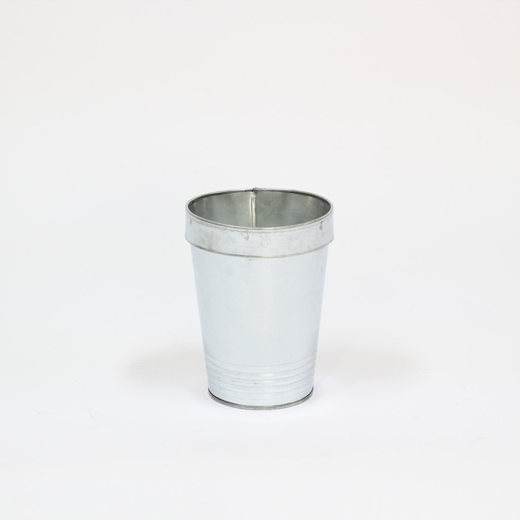 9.0cmLブリキの鉢(ライナー付)【メタル】