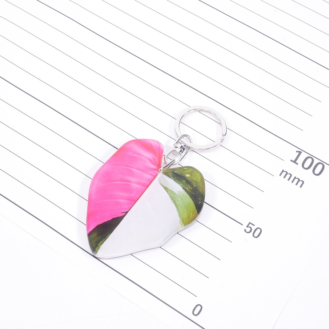 アロイドキーホルダー【フィロデンドロン　'ホワイト プリンセス’】【メール便可】