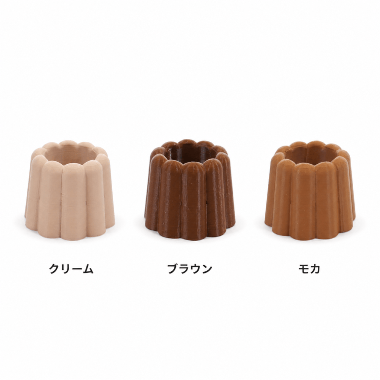フィラメントの色により写真と色味が異なる場合があります。
基本的に３色取り混ぜで出荷いたします。
色は選べません。