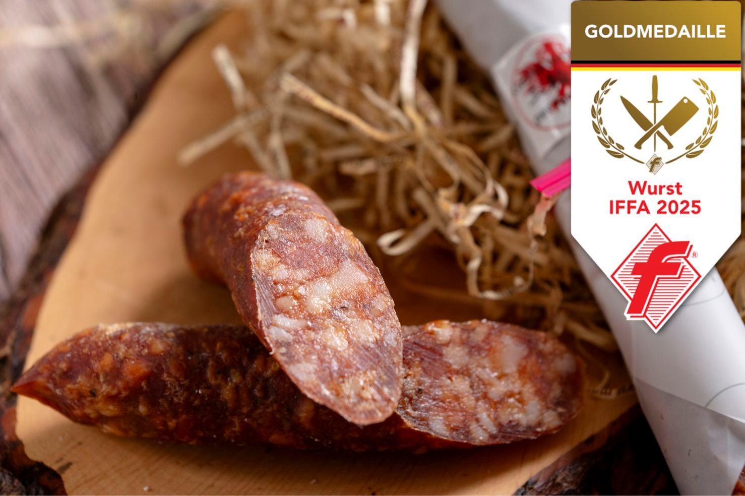 燻製サラミ　「1か月熟成の燻製サラミ　国産豚肉サラミ　カミンヴルツ（南チロル風）」