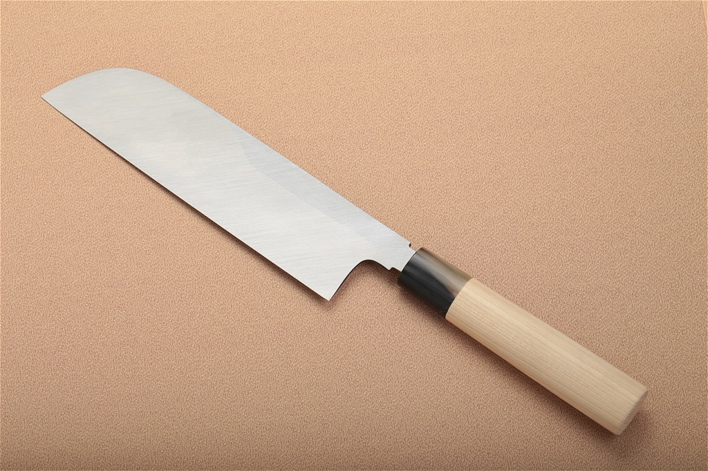 宮文 霞白鋼薄刃 鎌型210mm-包丁・刃物専門店 宮文 宮文 霞白鋼薄刃 鎌型210mm-包丁・刃物専門店 宮文