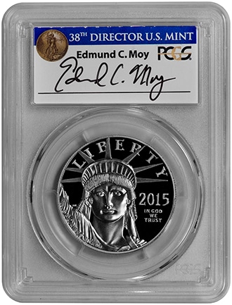 �ڶ�Կ���5%���ա� 2015ǯ ����ꥫ��ץ���ʥ������롡PCGS PR70DCAM FS Edmond Moy�᥵������