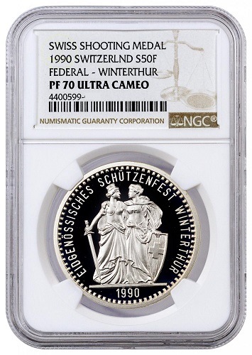 �ڶ�Կ���5%���ա� 1990ǯ �������ͷ�� �ץ롼�ն�� 50�ե��  1���� NGC�ǹ���� PF70 ����ȥ饫�ᥪ
