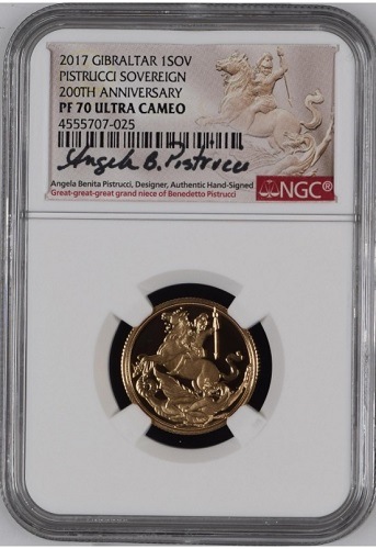 2017 ソブリン プルーフ PF70 チャールズ3世戴冠記念ソブリン金貨PF70