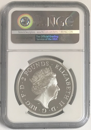 2017 ブリタニア 20周年記念 2ポンド プルーフ銀貨 NGC PF69UC