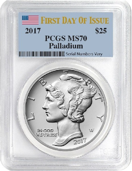 ڥꥫΥѥ饸ॳۡڶԿ5%ա 2017ǯ ϥ꡼ ѥ饸  $25 1 PCGS MS70 First Day of Issue Flag٥