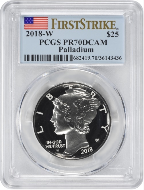 �ڥ���ꥫ��Υѥ饸���� �ץ롼�ե������ �ڶ�Կ�������ʤ��ۡڲ���ͳ���ʤ��� 2018ǯ �ѥ饸���� �������� $25 1���� ���ץ롼�ջ��� PCGS PR70DCAM FS �ե�å���٥�