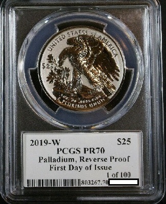 【新品】イーグル銀貨 Eagle 2019-W PCGS PR70 FDOI American Eagle PR 70 Graded 2019 Silver Bullion Coins for