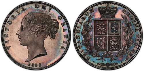 ڥ쥢 ϡե饦ߡۡڶԿͳʤ 1853ǯ ȥꥢ ϡե饦 ץ롼ն PCGS PR64CAM