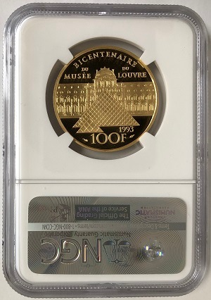 NGC-PF69 1993 ルーブル200周年 ドラクロワの民衆を導く自由の女神