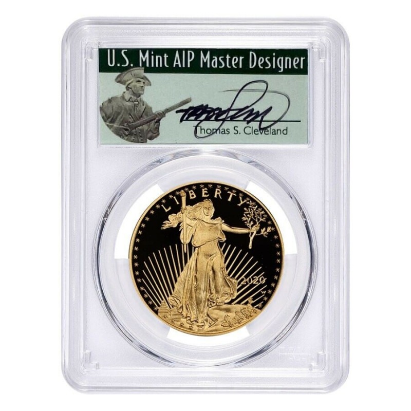 �ڶ�Կ�������ʤ��ۡڲ���ͳ���ʤ��� 2020ǯ ����ꥫ�󥤡�������  $50 1���󥹶�ߡ�PCGS PR70DCAM First Day of Issue Thomas Cleveland ��������