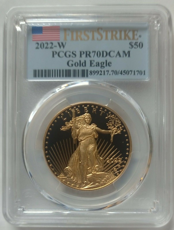 �ڴ����ۡڶ�Կ�������ʤ��ۡڲ���ͳ���ʤ��� 2022ǯ ����ꥫ�󥤡�������  $50 1���󥹶�ߡ�PCGS PR70DCAM First Strike