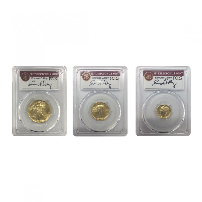 ڶԿʤۡڲͳʤ 2016ǯ 100ǯǰ  3祻å PCGS SP70FS եȥȥ饤 Edmond Moy᥵٥